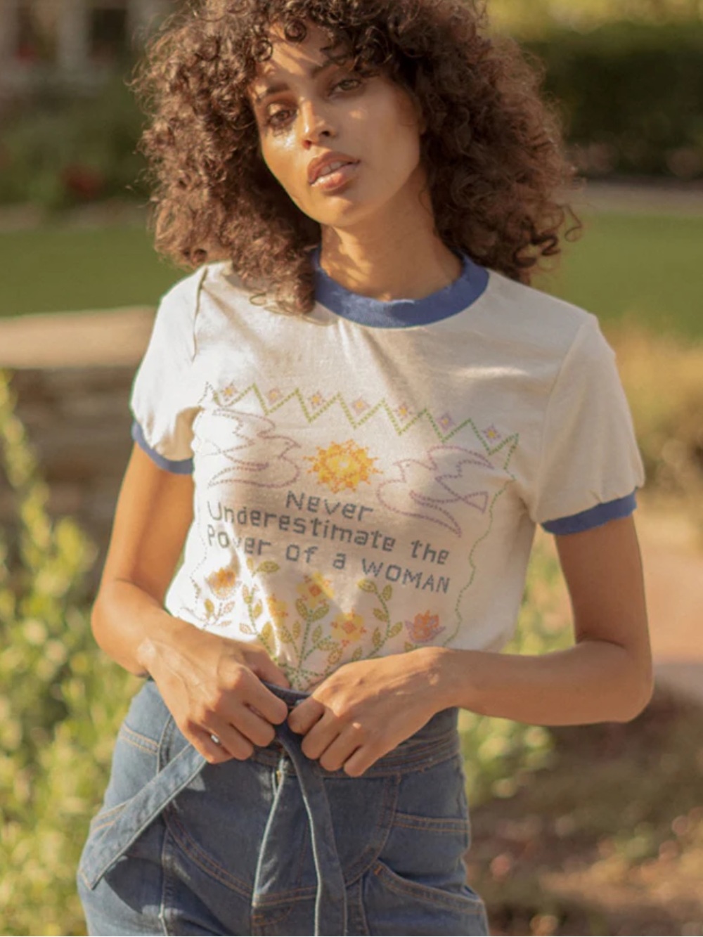 Stoned Immaculate Never Underestimate The Power of a Woman Tee - Picture 10 of 12